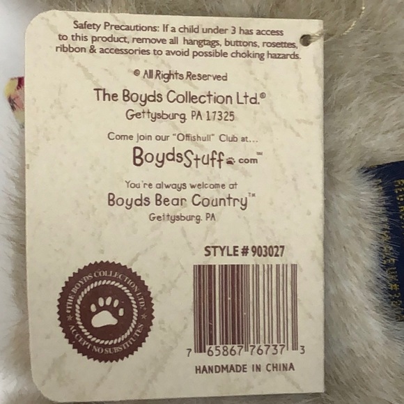 Boyds teddy bear (style #903027) - Picture 7 of 7